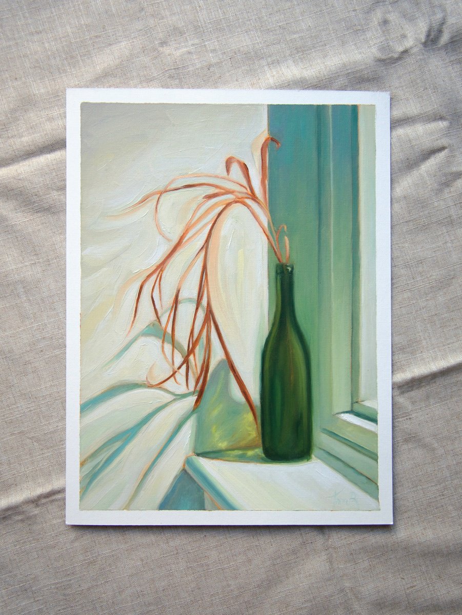 Photorealistic Botanical Oil Painting By Anna Bernadskaya, 9 X 13, Shadow, Original Artwork