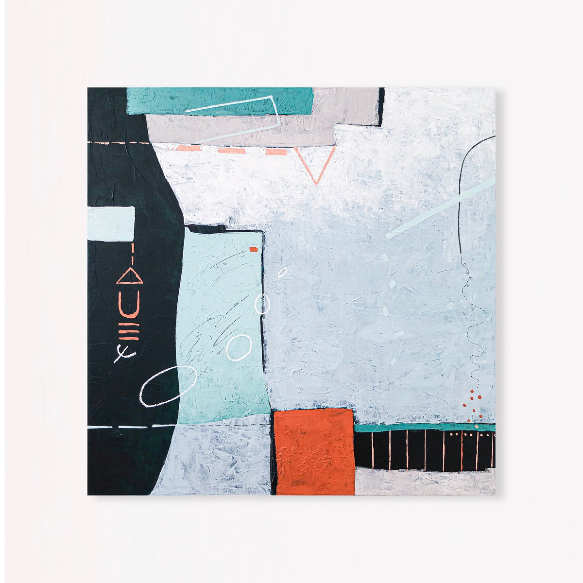 Abstract Acrylic Painting By Hyunah Kim, 40 X 40, Cogito, Original Artwork