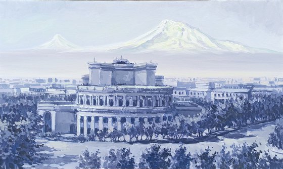 Cityscape - Yerevan - Opera - Black white