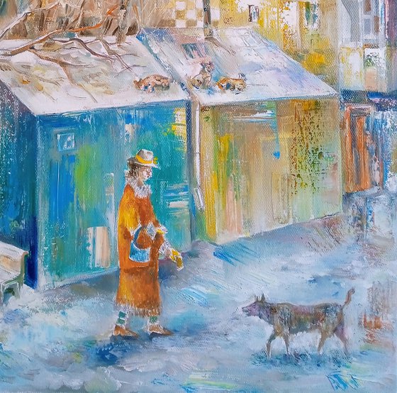 Winter(40x50cm, oil painting, ready to hang)
