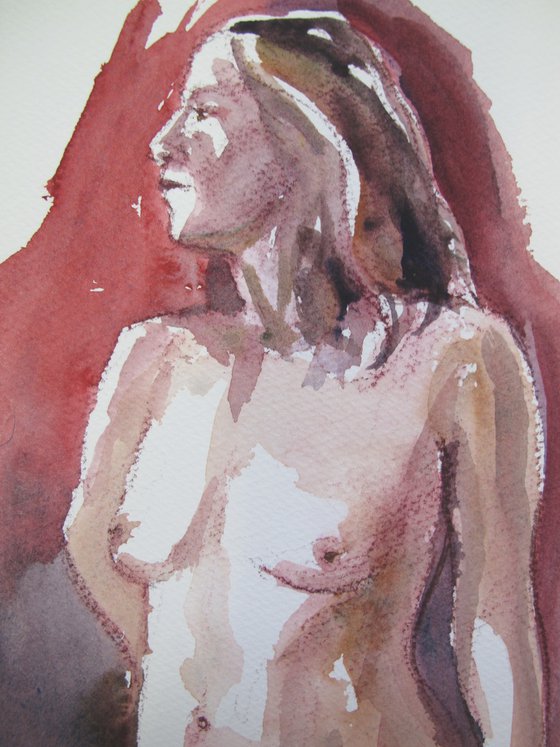 Standing female nude