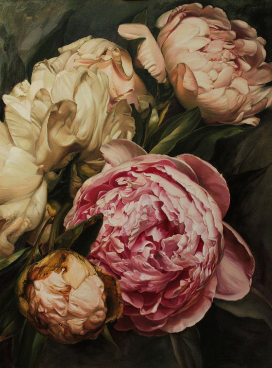 three peonies