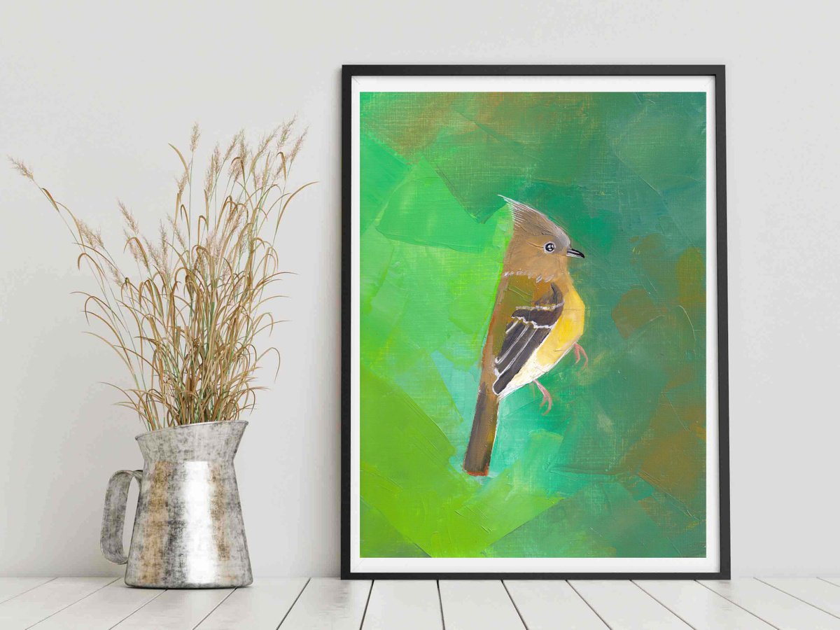 Bird in abstract world of nature #8 by Olha Gitman