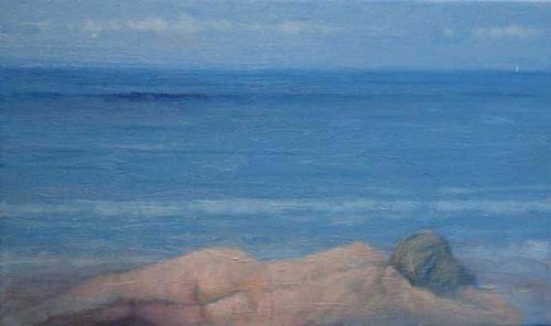 Girl On The Beach by Derek Hare