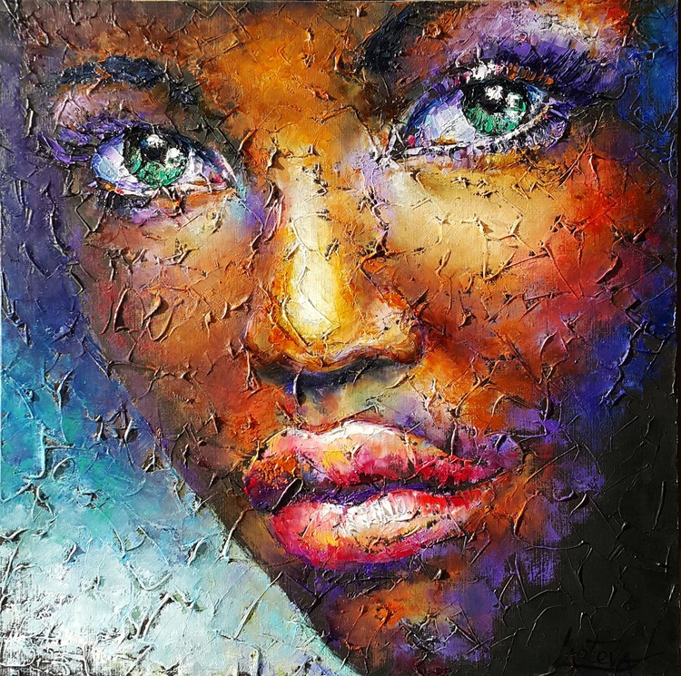 Portrait Abstract With Hope Original Oil I Artfinder