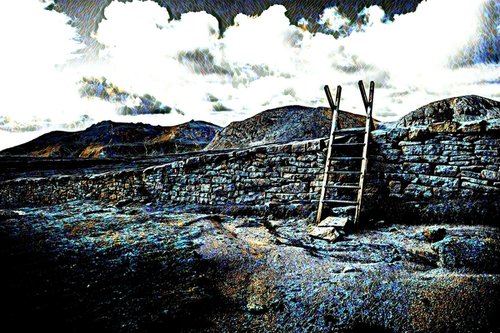 Wall ladder at Grizedale, The Lake District by Tony Roberts