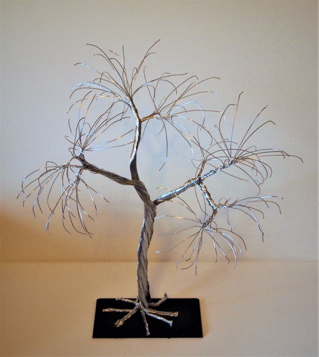 Silver wire willow tree sculpture by Steph Morgan