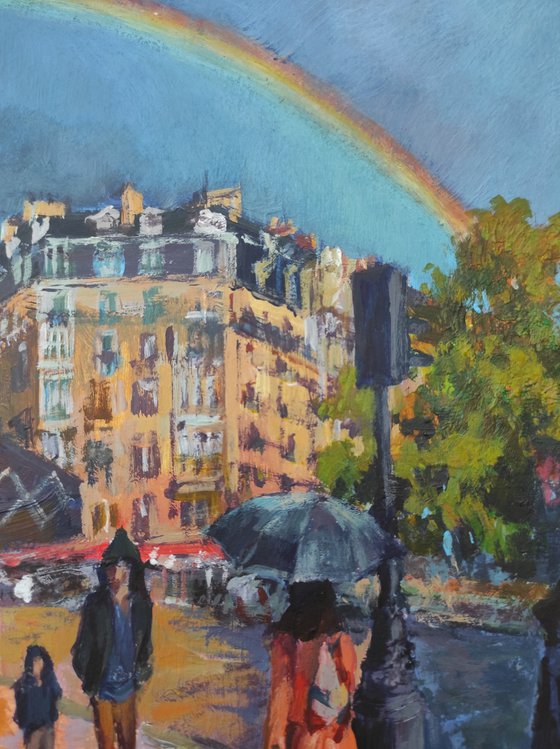 A rainbow in the sky of Paris