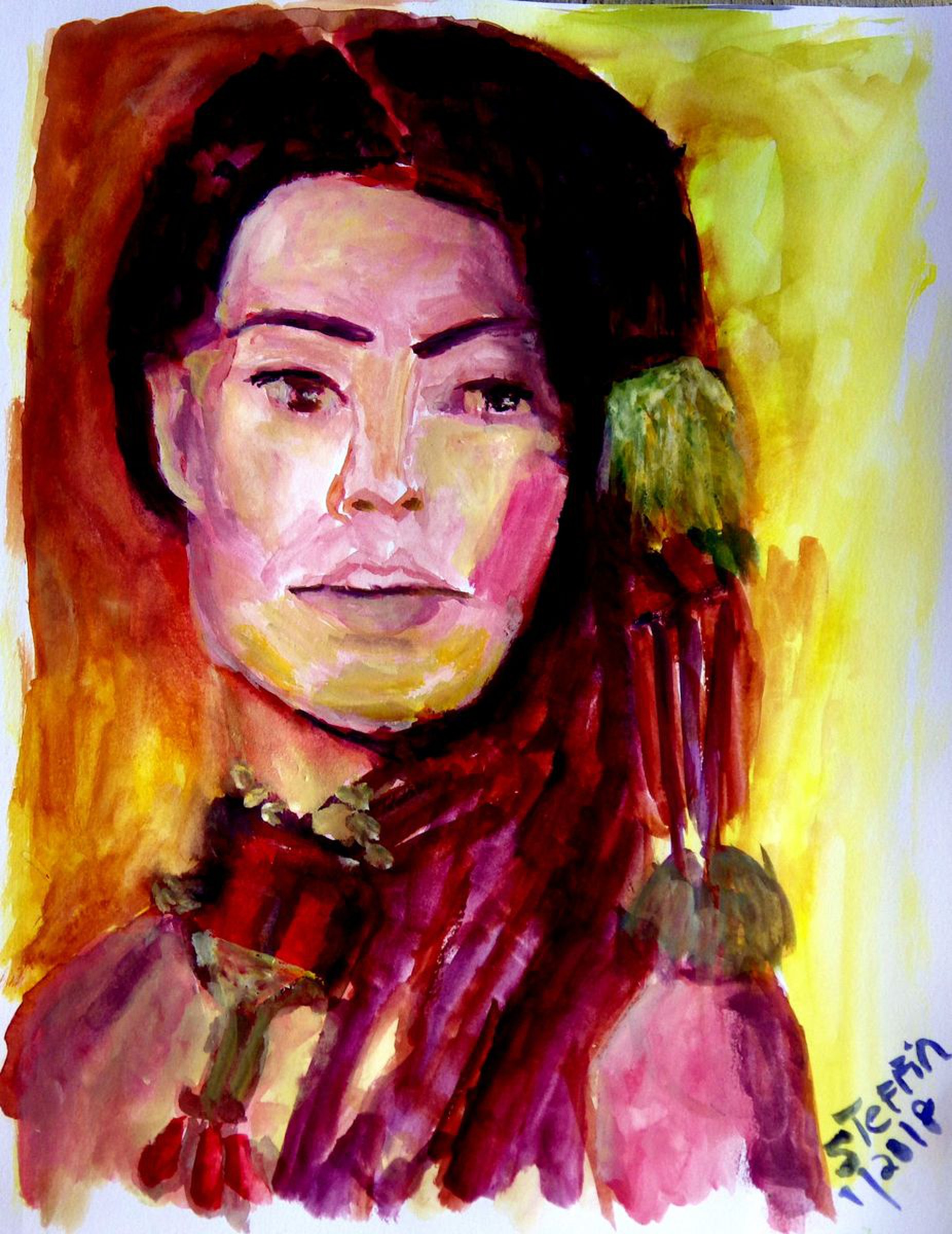 Let Me Tell You A Story Gouache Portrait Peop Artfinder