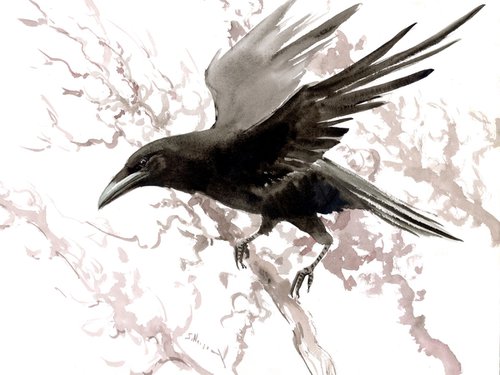 Flying Raven by Suren Nersisyan