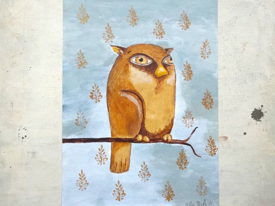 The owl on the branch