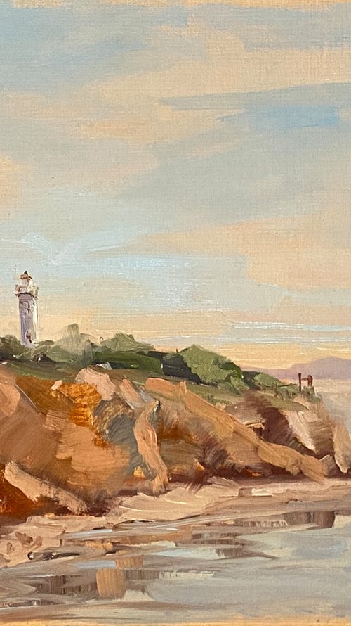 Point Vicente Lighthouse plein air by Tatyana Fogarty