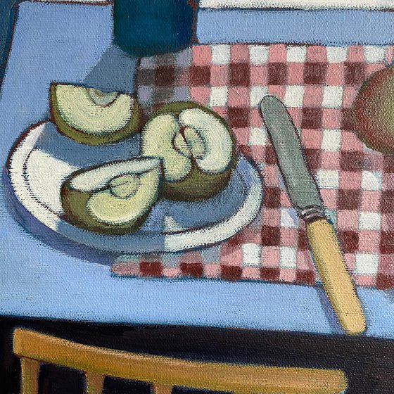 Sliced Apples and Gingham