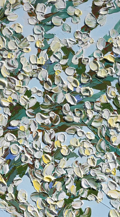 Waiting for spring - Cherry Blossom Painting by Olga Tkachyk