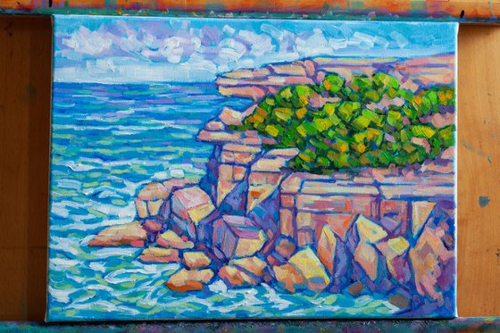 California coast landscape oil painting
