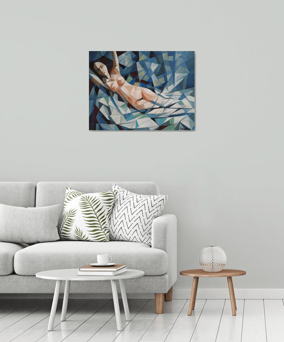 Dream(60x80cm, cubism, oil painting, ready to hang)