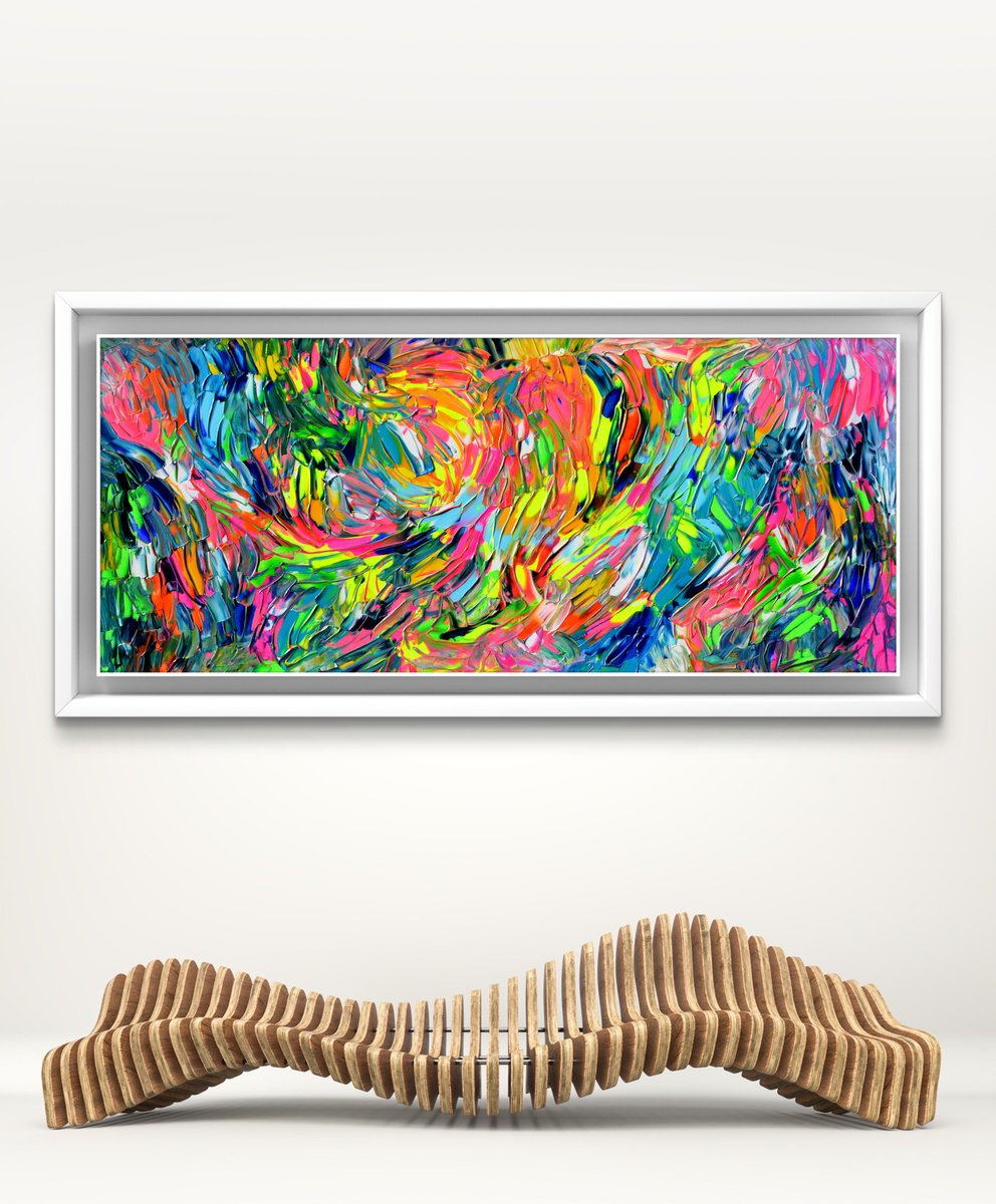 Chromatic Anarchy By Soos Tiberiu, 55 X 24, Artwork For Sale On Artfinder