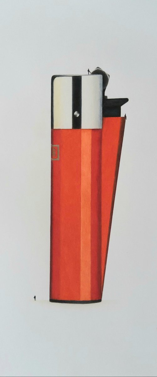 Red Clipper Lighter by Daniel Shipton