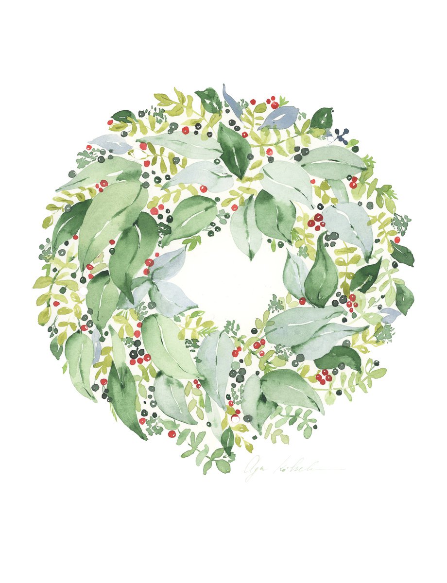Greenery wreath by Olga Koelsch