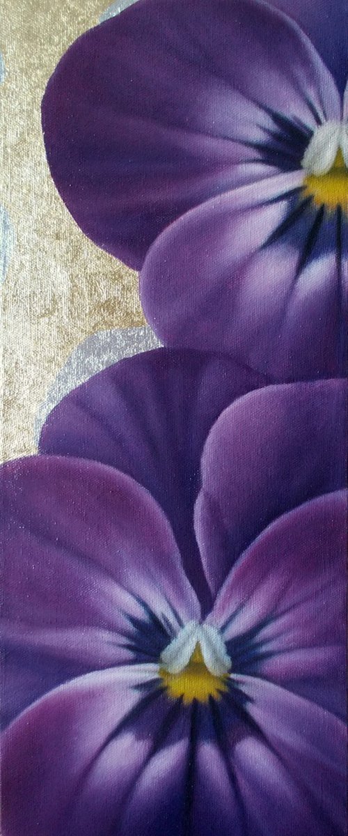 “Dance”, purple viola painting by Tatyana Mironova