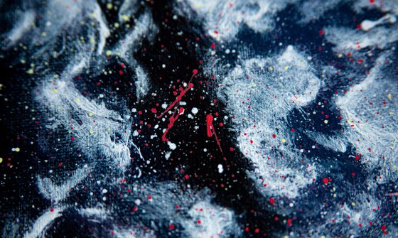 Mystic plum sky with clouds