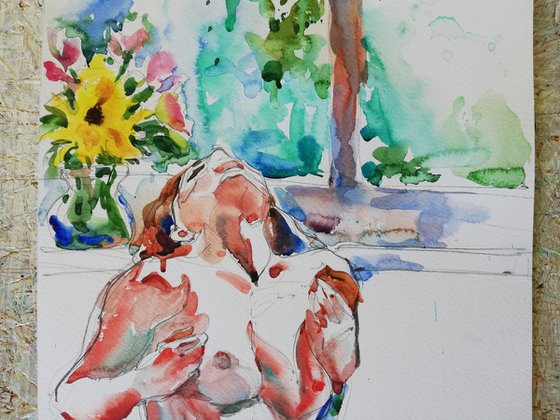 Morning Light/* Nude with Sunflower**