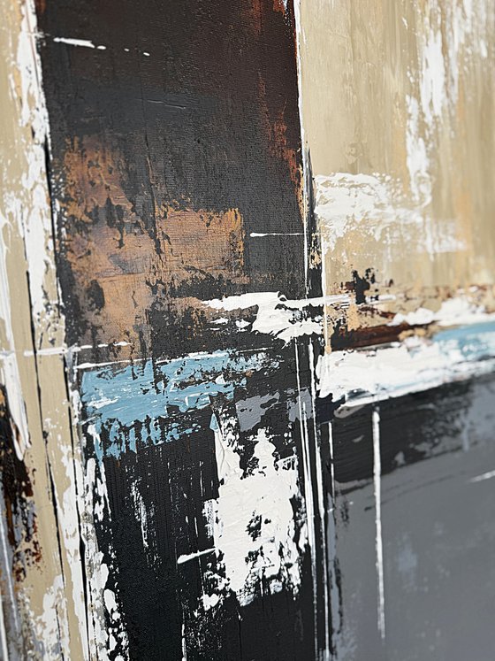 Azure Divide in Neutral Tones