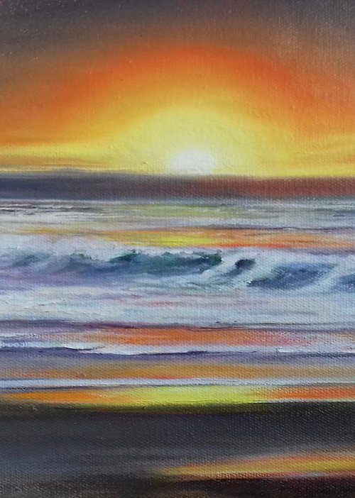 SUNSET AT THE SEA by Aflatun Israilov
