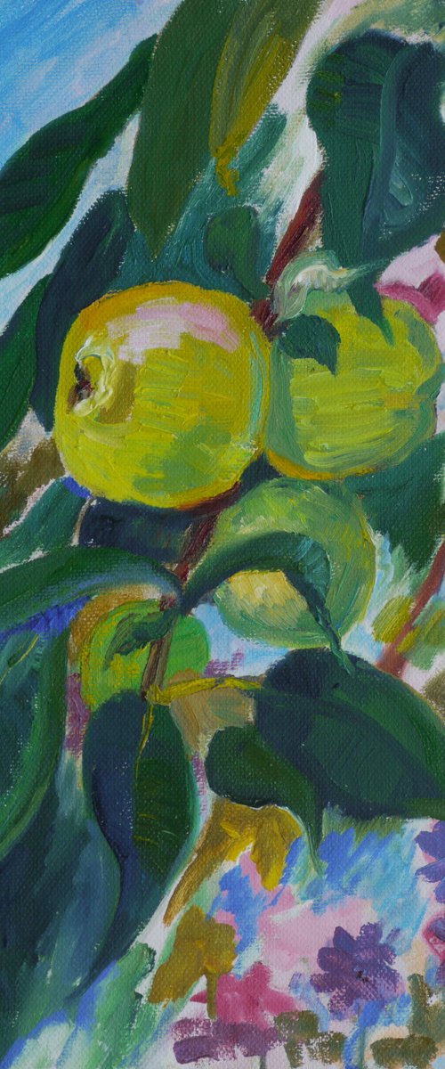 Green apples by Elena Lykhodid