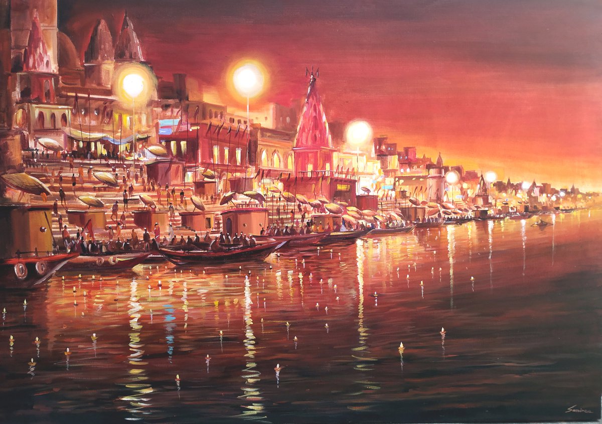 Beauty Of Night Varanasi Ghats