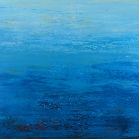 Refreshing Blue - Modern Abstract Expressionist Seascape