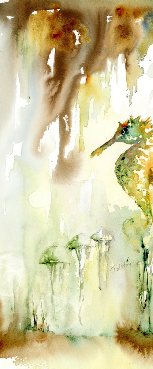 Sea Horse and Jellyfish by Alex Tolstoy