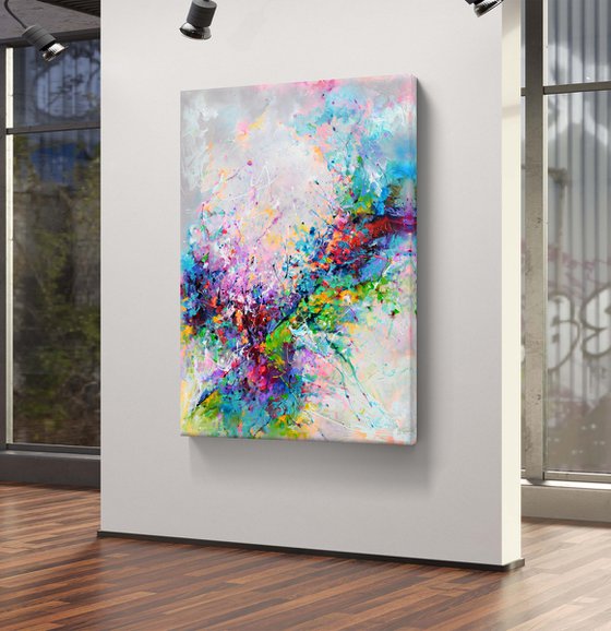 Waterfowl Flight - Colorful Dreamy Abstract