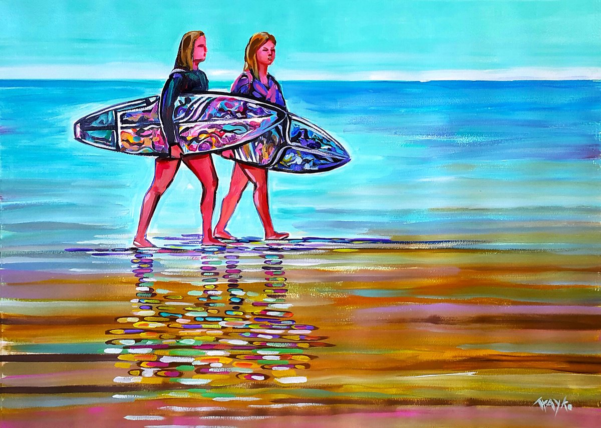  Surfing By Trayko Popov, 30 X 22, Artwork For Sale On Artfinder