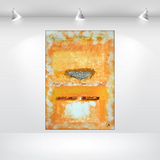 Abstract Experience  - abstract acrylic painting on paper wall art modern art FREE SHIPPING