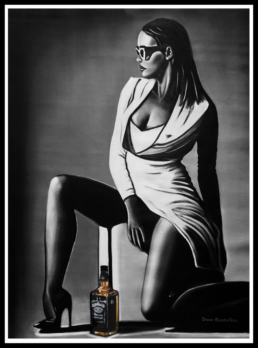 Photorealistic Portrait Oil Painting By Irinagoldenfish, 31 X 43, Remember Everything, Original Artwork