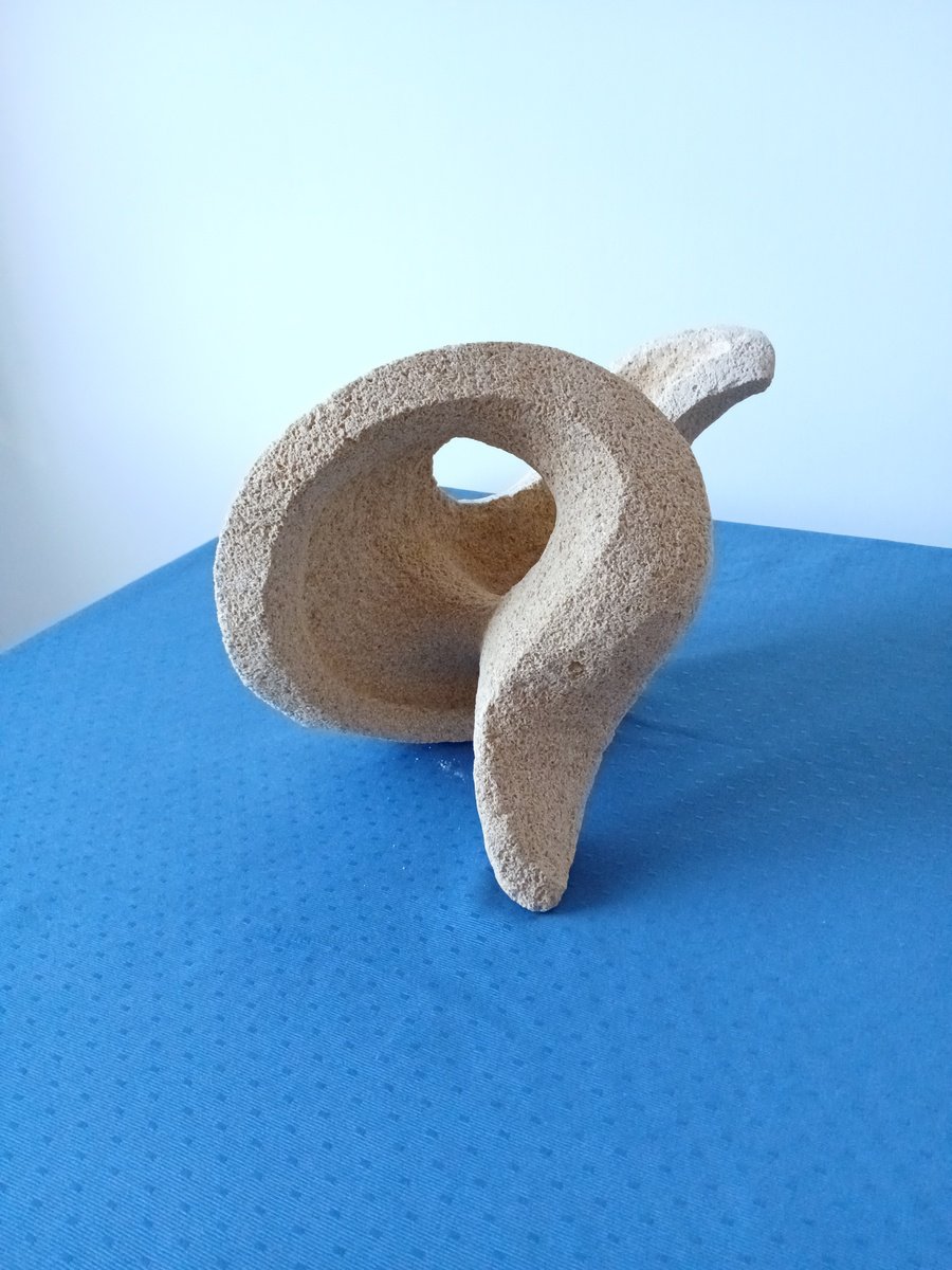 Abstract Stone Sculpture By Massimiliano Capraro, 12 X 11", Medusa, Original Artwork