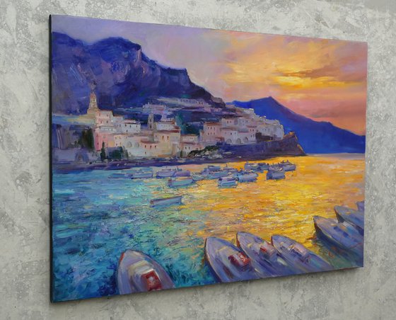 Amalfi Coast in the evening