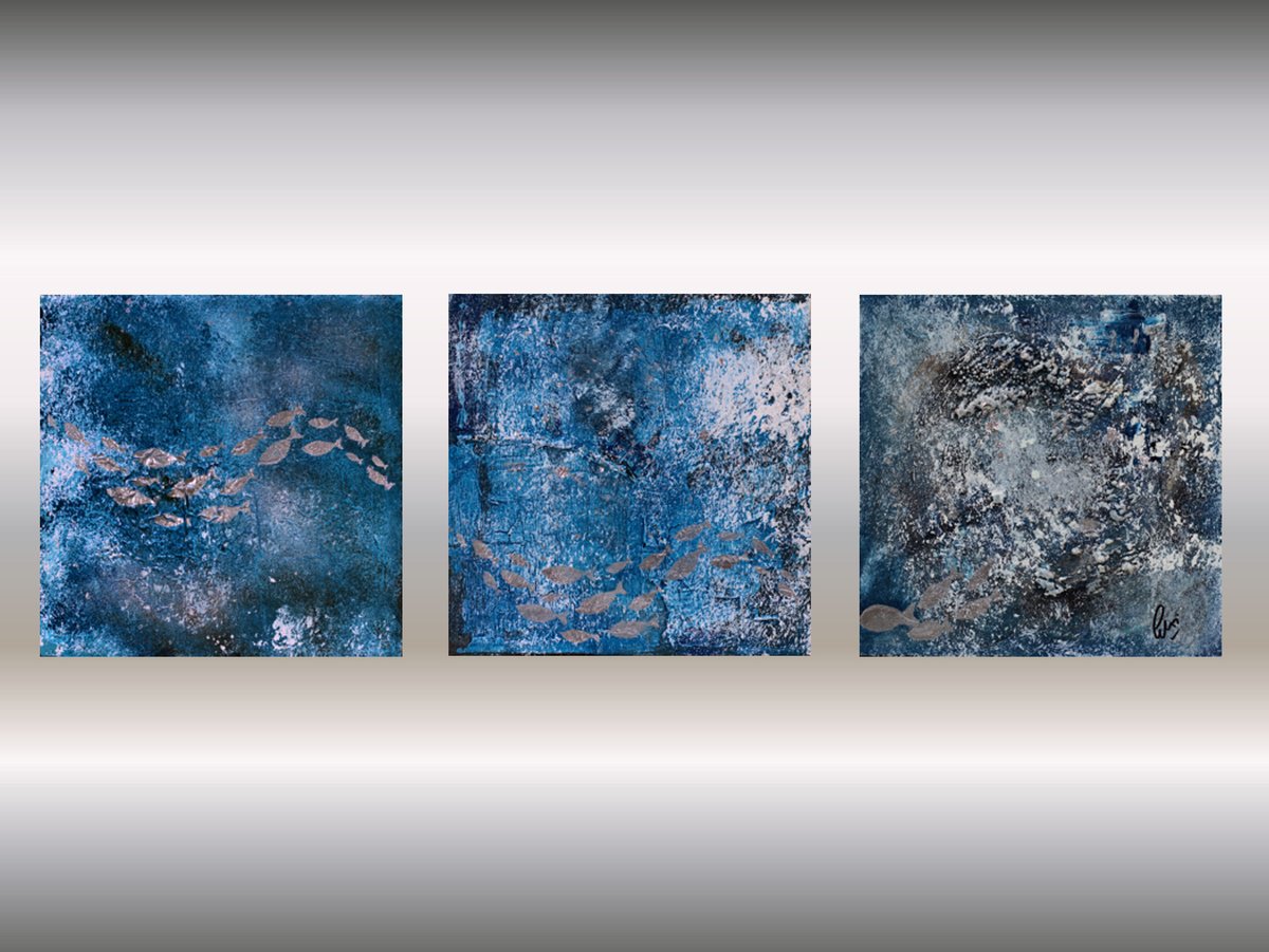  Silver School By Edelgard Schroer, 35 X 12, Artwork For Sale On Artfinder