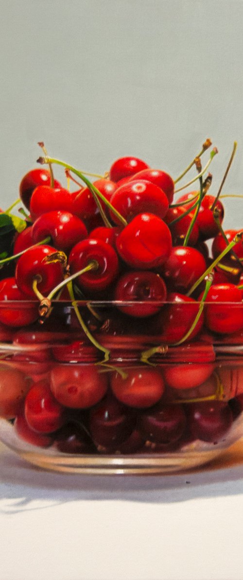 Still life with cherries by Valeri Tsvetkov