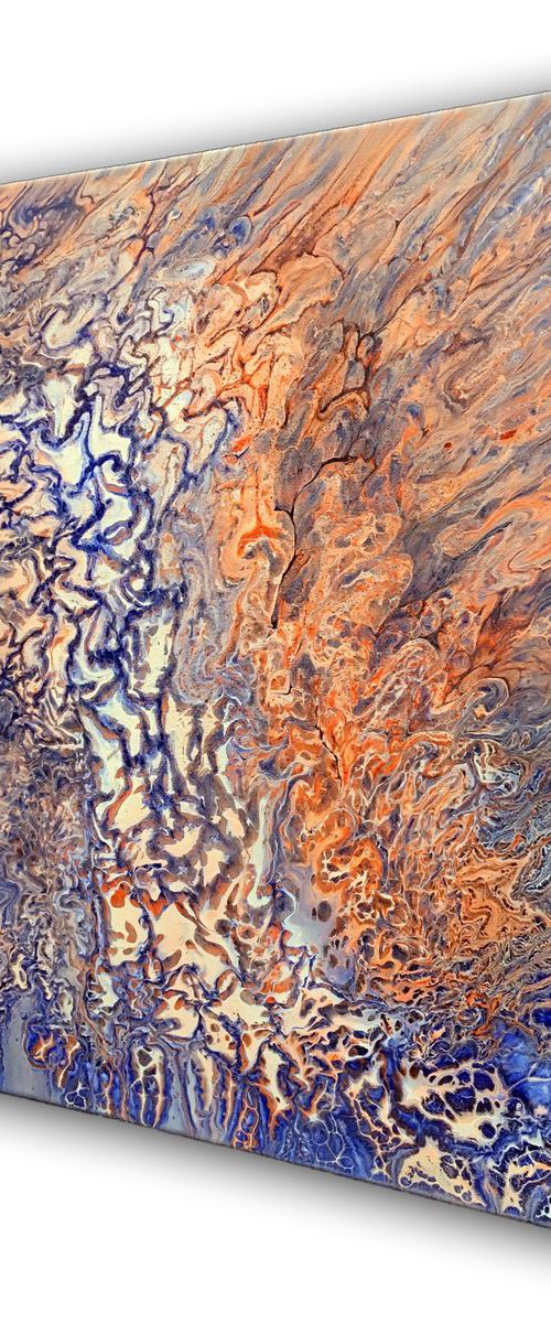 "Buenos Aires En Fuego" - SPECIAL PRICE - Original Abstract PMS Acrylic Painting - 16 x 20 inches by Preston M. Smith (PMS)