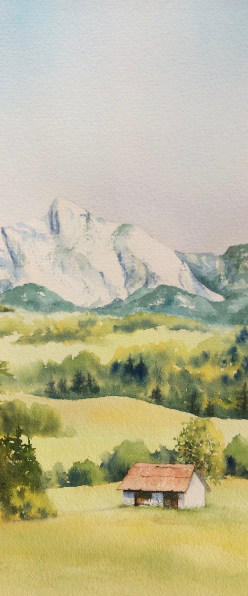 Mountain Barn by Silvie Wright