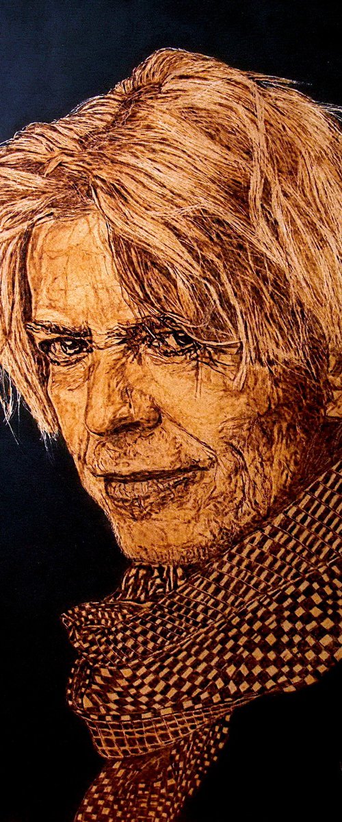 David Bowie by MILIS Pyrography