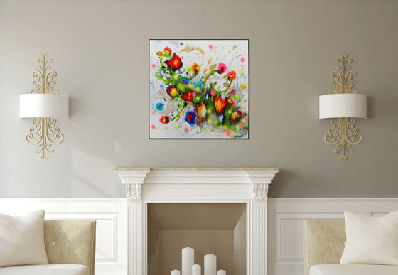 ”Happiness” Large Abstract Painting