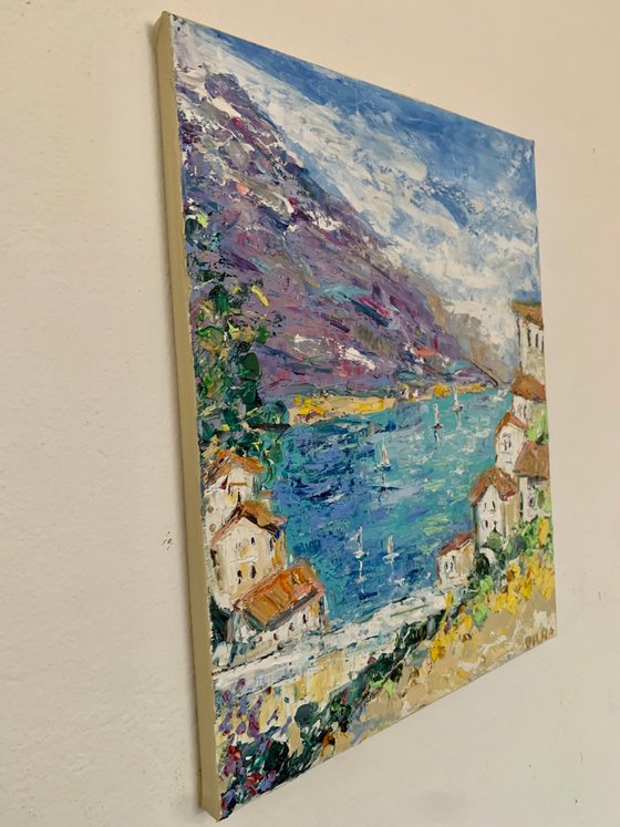 Italian village on the sea