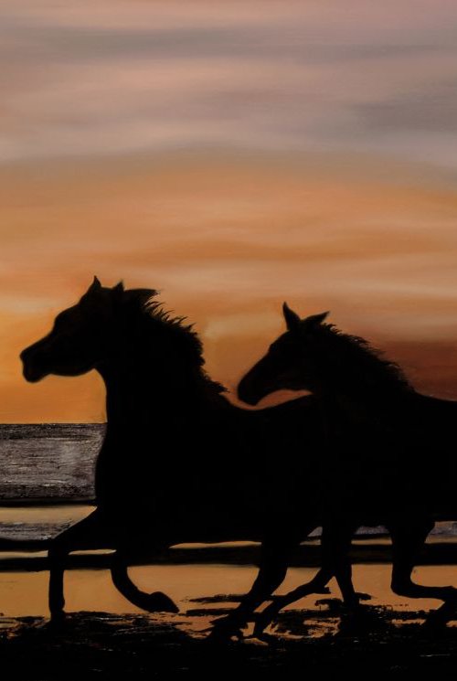 LANDSCAPE WITH HORSES by Simona Tsvetkova