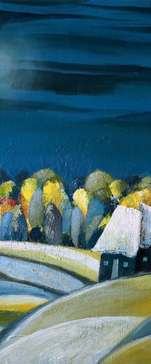 Fading full moon by Aniko Hencz