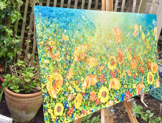 Flower Power # Large Resin Art