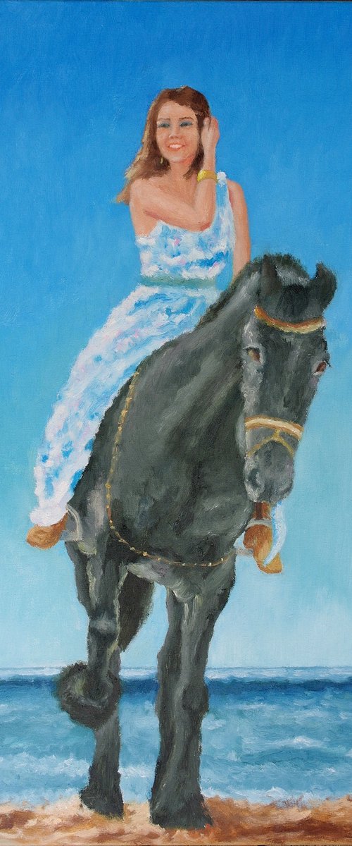 Girl and Horse by Juri Semjonov