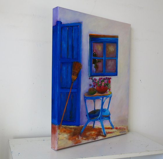 In a Spanish Back Yard